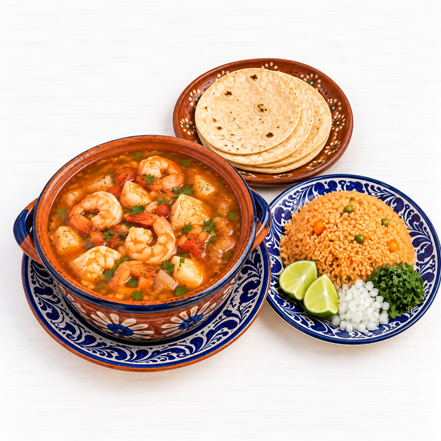 Caldo de camarón / pescado.